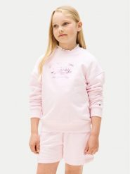 Tommy Hilfiger Bluza Script KG0KG08683 Różowy Regular Fit. Czerwone bluzy dziewczęce Tommy Hilfiger, bez wzorów, z bawełny, bez ramiączek, bez kaptura. Za 259.99 zł.