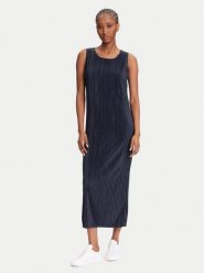 Calvin Klein Sukienka codzienna LV044A211G Granatowy Slim Fit. Niebieskie sukienki damskie Calvin Klein, bez wzorów, z syntetyku, bez ramiączek. Za 479.99 zł.