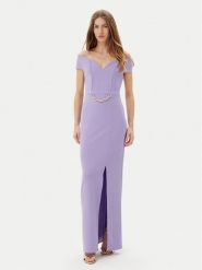 Rinascimento Sukienka wieczorowa CFC0123610003 Fioletowy Regular Fit. Fioletowe sukienki damskie Rinascimento, bez wzorów, z syntetyku, wizytowe, bez ramiączek. Za 549.99 zł.