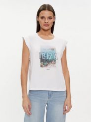 Liu Jo T-Shirt MA4332 J5003 Biały Regular Fit. Białe t-shirty damskie Liu Jo, m, bez wzorów, z bawełny, bez kołnierzyka. Za 219.99 zł.