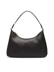 Calvin Klein Torebka Emblem Aop Small Shoulder Bag LV04F3889G Czarny. Czarne torebki klasyczne damskie Calvin Klein, ze skóry, bez dodatków. Za 409.99 zł.