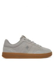 Tommy Hilfiger Sneakersy Th Heritage Court Sneaker Suede FW0FW09266 Szary. Szare obuwie sportowe damskie Tommy Hilfiger, ze skóry, bez zapięcia. Za 409.99 zł.
