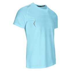Koszulka sportowa Keeza Turbo z krótkim rękawkiem. Niebieskie koszulki sportowe damskie KEEZA, s, bez wzorów, bez ramiączek, do piłki nożnej. Za 71.00 zł.