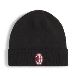 Czapka AC Milan ftblEssentials PUMA. Czarne czapki damskie Puma, bez wzorów, z dzianiny. Za 109.00 zł.