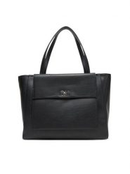Calvin Klein Torebka Ck Re-Lock Medium Shopper LV04F3223G Czarny. Czarne shopper bag Calvin Klein, bez wzorów, ze skóry, bez dodatków. Za 419.99 zł.