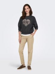 ONLY Bluza w kolorze antracytowym rozmiar: XS. Czarne bluzy damskie Only, xs, bez wzorów, bez kaptura. Za 65.85 zł.