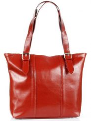 Torebka skórzana elegancka DAN-A T251 czerwona. Czerwone torebki klasyczne damskie DAN-A, ze skóry, duże, bez dodatków. Za 349.99 zł.