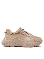 Guess Sneakersy Micola FL7MIC LEA12 Beżowy. Brązowe obuwie sportowe damskie Guess, z materiału, bez zapięcia. Za 539.99 zł.