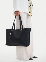 GINO ROSSI Torebka C- LDA9537 Czarny. Czarne shopper bag Gino Rossi, bez wzorów, ze skóry, bez dodatków. Za 259.99 zł.