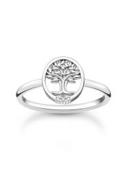 Thomas Sabo Srebrny pierścionek z cyrkoniami rozmiar: 48. Szare pierścionki damskie thomas sabo, z cyrkonią, srebrne. Za 100.99 zł.