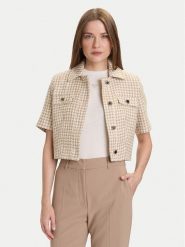 Morgan Bluzka 252-VENU.F Beżowy Regular Fit. Brązowe bluzki damskie Morgan, bez wzorów, z bawełny, bez kołnierzyka, bez ramiączek. Za 409.99 zł.