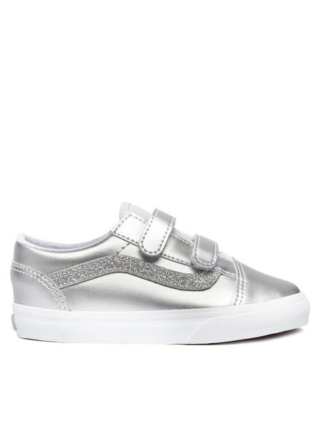 Vans Tenisówki Old Skool V VN000CTG7VF1 Srebrny. Szare buty sportowe dziewczęce Vans, bez wzorów, ze skóry, bez zapięcia. Za 189.99 zł.
