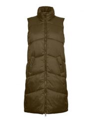 Vero Moda Kamizelka pikowana w kolorze khaki rozmiar: XS. Brązowe kamizelki damskie Vero Moda, xs, bez wzorów, bez kaptura. Za 74.63 zł.