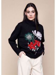 4funkyflavours Sweter "Stimulation" w kolorze czarnym rozmiar: M. Czarne golfy damskie 4funkyflavours, m, bez kołnierzyka. Za 203.02 zł.
