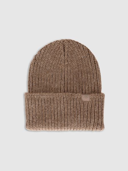 4F Czapka zimowa damska - brązowa Uniwersalny. Brązowe czapki damskie 4F, na zimę, bez wzorów, z materiału. Za 99.99 zł.
