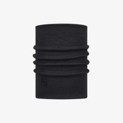Komin wielofunkcyjny z wełny merynosów Buff Merino Heavyweight. Czarne kominy damskie Buff, bez wzorów, z wełny. Za 145.92 zł.