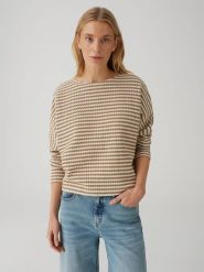 OPUS Bluza w kolorze beżowym rozmiar: 38. Brązowe bluzy damskie Opus, bez wzorów, z bawełny, bez kaptura. Za 136.13 zł.