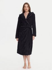 Tommy Hilfiger Szlafrok UW0UW06153 Granatowy. Niebieskie szlafroki damskie Tommy Hilfiger, bez wzorów, z bawełny, bez kaptura. Za 389.99 zł.