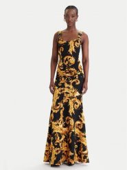 Versace Jeans Couture Sukienka codzienna 80HAO970 JS550 Czarny Slim Fit. Czarne sukienki damskie Versace Jeans Couture, bez wzorów, z bawełny, bez ramiączek. Za 1,809.00 zł.