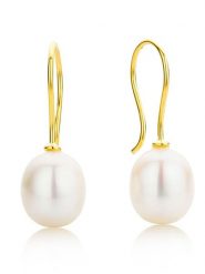 Diamant Exquis Złote kolczyki z perłami rozmiar: onesize. Białe kolczyki damskie Diamant Exquis, z perłą, złote, z zapięciem typu bigiel. Za 948.99 zł.