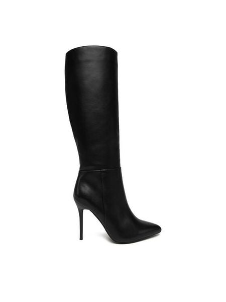 DeeZee Kozaki CEO-HY6038-1 Czarny. Czarne kozaki damskie DeeZee, z materiału, bez obcasa, na szpilce, bez zapięcia. Za 249.99 zł.