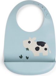 Śliniak z kieszonką Tiny Farm Dotti błękitny. Niebieskie śliniaki Done by deer, bez wzorów. Za 49.00 zł.