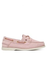 Tommy Hilfiger Mokasyny FW0FW09338 Różowy. Czerwone mokasyny damskie Tommy Hilfiger, ze skóry, bez obcasa. Za 489.99 zł.