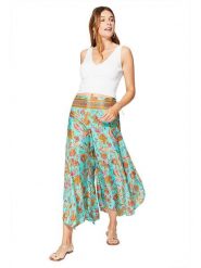 Aller Simplement Spodnie w kolorze turkusowo-pomarańczowym rozmiar: 38/40. Brązowe spodnie materiałowe damskie Aller Simplement, bez wzorów, z materiału. Za 43.99 zł.