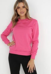 Fuksjowa Bluza Sotear. Czerwone bluzy damskie Born2be, na zimę, l, bez wzorów, z dzianiny, bez kaptura. Za 39.99 zł.