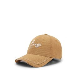 Damska czapka z daszkiem Boss Equestrian Cordoroy. Brązowe czapki z daszkiem damskie BOSS EQUESTRIAN, bez wzorów, z futra. Za 265.00 zł.