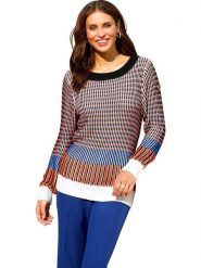 WITT WEIDEN Sweter w kolorze czerwono-niebieskim rozmiar: 42. Czerwone swetry klasyczne damskie WITT WEIDEN, ze splotem, bez kołnierzyka. Za 109.52 zł.