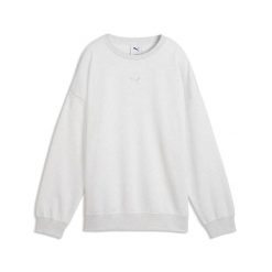 Damska bluza oversize z okrągłym dekoltem Essentials PUMA. Szare bluzy damskie Puma, na jesień, xl, bez wzorów, z bawełny, bez kaptura. Za 229.00 zł.