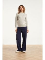 Smashed Lemon Spodnie w kolorze granatowym rozmiar: M. Niebieskie spodnie materiałowe damskie Smashed Lemon, bez wzorów, z materiału. Za 137.42 zł.