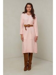 Joséfine Sukienka dzianinowa "Mahony" w kolorze jasnoróżowym rozmiar: S. Różowe sukienki damskie Joséfine, bez wzorów, z dzianiny, bez ramiączek. Za 195.99 zł.