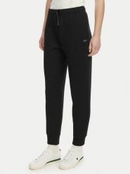Lacoste Spodnie dresowe XF0047 Czarny Regular Fit. Czarne spodnie dresowe damskie Lacoste, bez wzorów, z bawełny. Za 649.99 zł.