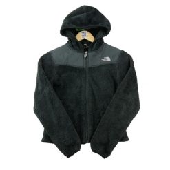 Second life - Kurtka polarowa damska Oso Hoodie - Stan bardzo dobry. Czarne kurtki damskie The North Face, s, bez wzorów, z materiału, bez kaptura. Za 186.06 zł.