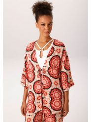 Aniston Kimono w kolorze jasnoróżowo-czarnym rozmiar: 46. Różowe kardigany damskie Aniston, bez wzorów. Za 68.95 zł.