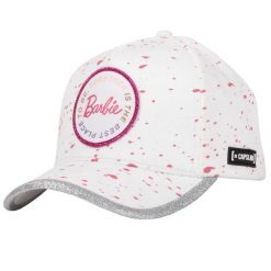 Czapka z daszkiem Capslab Barbie Logo White/Pink - CL/BA1/2/CB/BAR2. Białe czapki z daszkiem damskie CapsLab, bez wzorów. Za 109.00 zł.