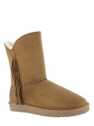 ISLAND BOOT Botki zimowe "Capri" w kolorze jasnobrązowym rozmiar: 38. Brązowe botki damskie Island Boot, na zimę, z materiału, bez obcasa, bez zapięcia. Za 132.05 zł.