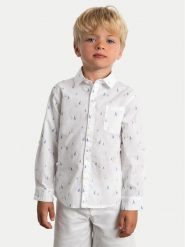 Mayoral Koszula 3119 Biały Regular Fit. Białe koszule chłopięce Mayoral, bez wzorów, z bawełny, bez kołnierzyka, bez ramiączek. Za 109.99 zł.