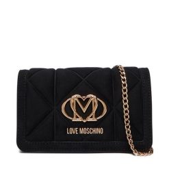 Torebka LOVE MOSCHINO. Czarne torebki wieczorowe damskie Love Moschino, bez wzorów, bez dodatków. Za 499.99 zł.