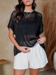 Milan Kiss Sweter w kolorze czarnym rozmiar: L. Czarne swetry klasyczne damskie Milan Kiss, l, bez kołnierzyka. Za 109.95 zł.
