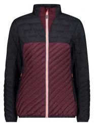 CMP Kurtka hybrydowa w kolorze czarno-bordowym rozmiar: 46. Czarne kurtki sportowe damskie CMP, s, bez wzorów, z materiału, bez kaptura. Za 373.95 zł.