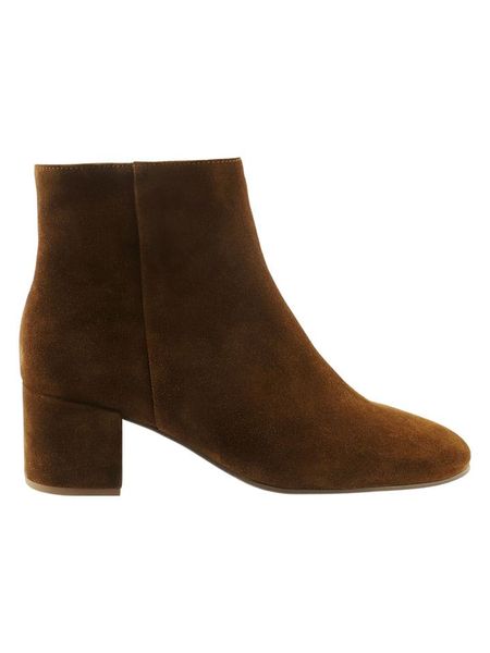 Högl Skórzane botki w kolorze khaki rozmiar: 36. Brązowe botki damskie Högl, ze skóry, eleganckie, bez obcasa, bez zapięcia. Za 226.10 zł.