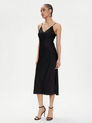 Armani Exchange Sukienka koktajlowa 8NYA59 YNZ5Z 1200 Czarny Regular Fit. Czarne sukienki damskie Armani Exchange, bez wzorów, z syntetyku, wizytowe, bez ramiączek. Za 489.99 zł.