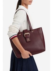 Beverly Hills Polo Club Torebka CEO-BHPC-C-005-10 Bordowy. Czerwone shopper bag Beverly Hills Polo Club, ze skóry, bez dodatków. Za 229.99 zł.