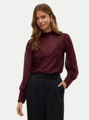 Vero Moda Bluzka Becca 10302894 Fioletowy Regular Fit. Fioletowe bluzki damskie Vero Moda, l, bez wzorów, z syntetyku, bez kołnierzyka, bez ramiączek. Za 109.99 zł.