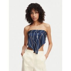 Chusta Tommy Hilfiger. Niebieskie chusty damskie Tommy Hilfiger, bez wzorów. Za 369.99 zł.