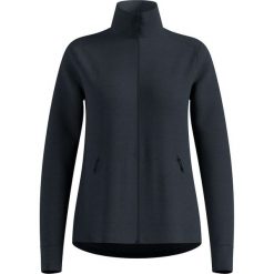 Bluza bez kaptura rozpinana Odlo Mid layer full zip GRID FLEECE. Czarne bluzy damskie ODLO, bez wzorów, bez kaptura. Za 409.50 zł.