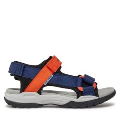 Sandały Geox. Niebieskie szorty damskie Geox, bez wzorów. Za 213.99 zł.